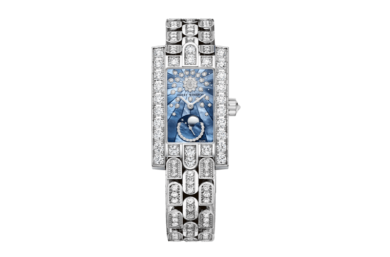 Harry Winston The Avenue Collection Watch AVEQMP21WW005 21 mm White gold Case Dark blue Dial