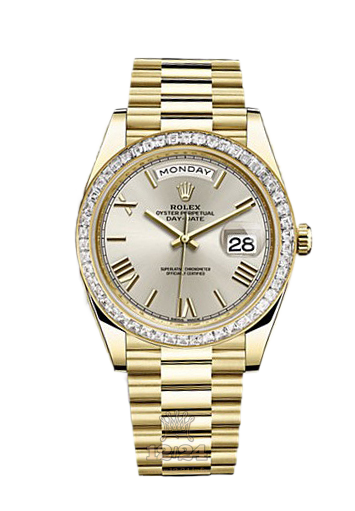 Rolex Day-Date Watch 228398tbr-0006 40 mm Yellow gold Case Silver Dial