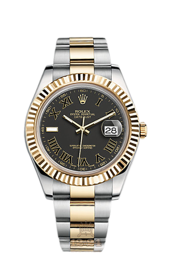 Rolex Datejust Watch 116333-0002 41 mm Steel / Yellow gold Case Black Dial