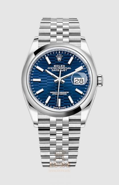 Rolex Datejust Watch 126200-0021 36 mm Stainless steel Case Dark blue Dial