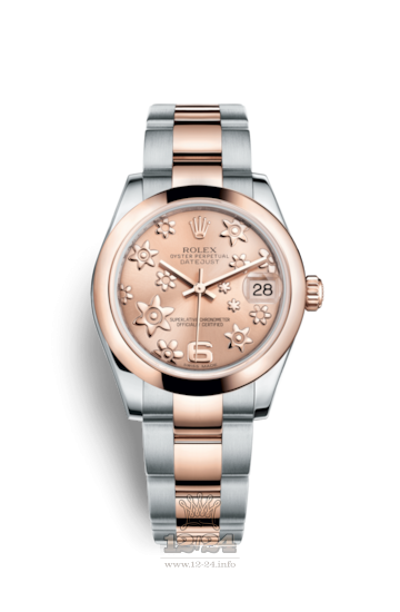 Rolex Lady-Datejust Watch 178241-0075 31 mm Steel / Pink gold Case Pink Dial