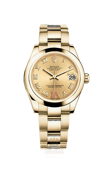 Rolex Datejust Watch 178248-0089 31 mm Yellow gold Case Golden Dial