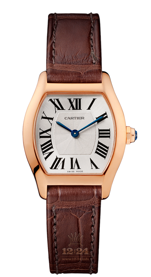 Cartier Tortue Watch W1556360 30 mm Pink gold Case Silver Dial
