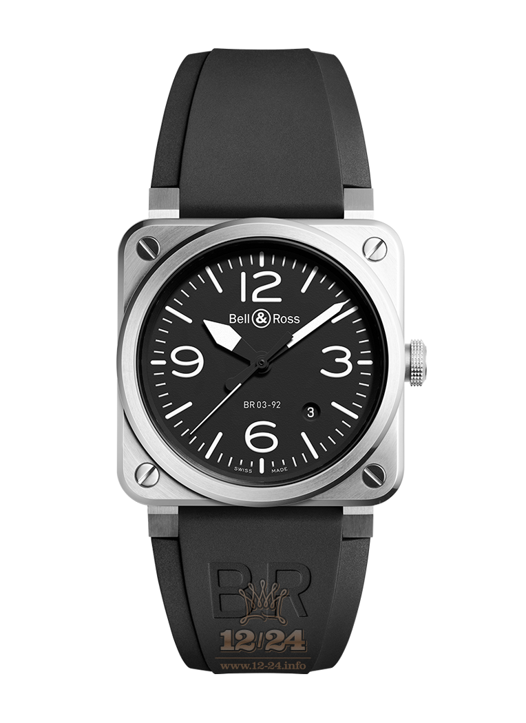 Bell & Ross Instruments Watch BR0392-BLC-ST 42 mm Stainless steel Case Black Dial