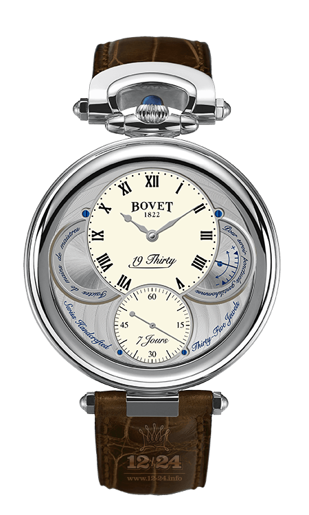 Bovet 19Thirty Watch NTS0012 42 mm Stainless steel Case White Gray Dial
