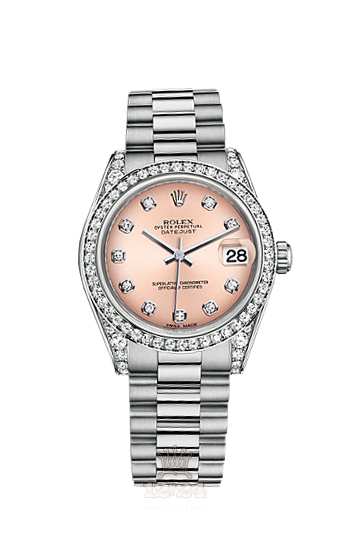 Rolex Datejust Watch 178159-0019 31 mm White gold Case Pink Dial