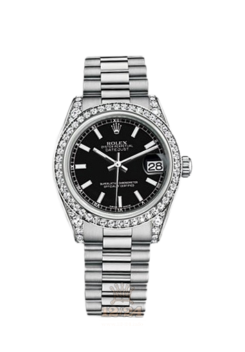 Rolex Datejust Watch 178159-0068 31 mm White gold Case Black Dial