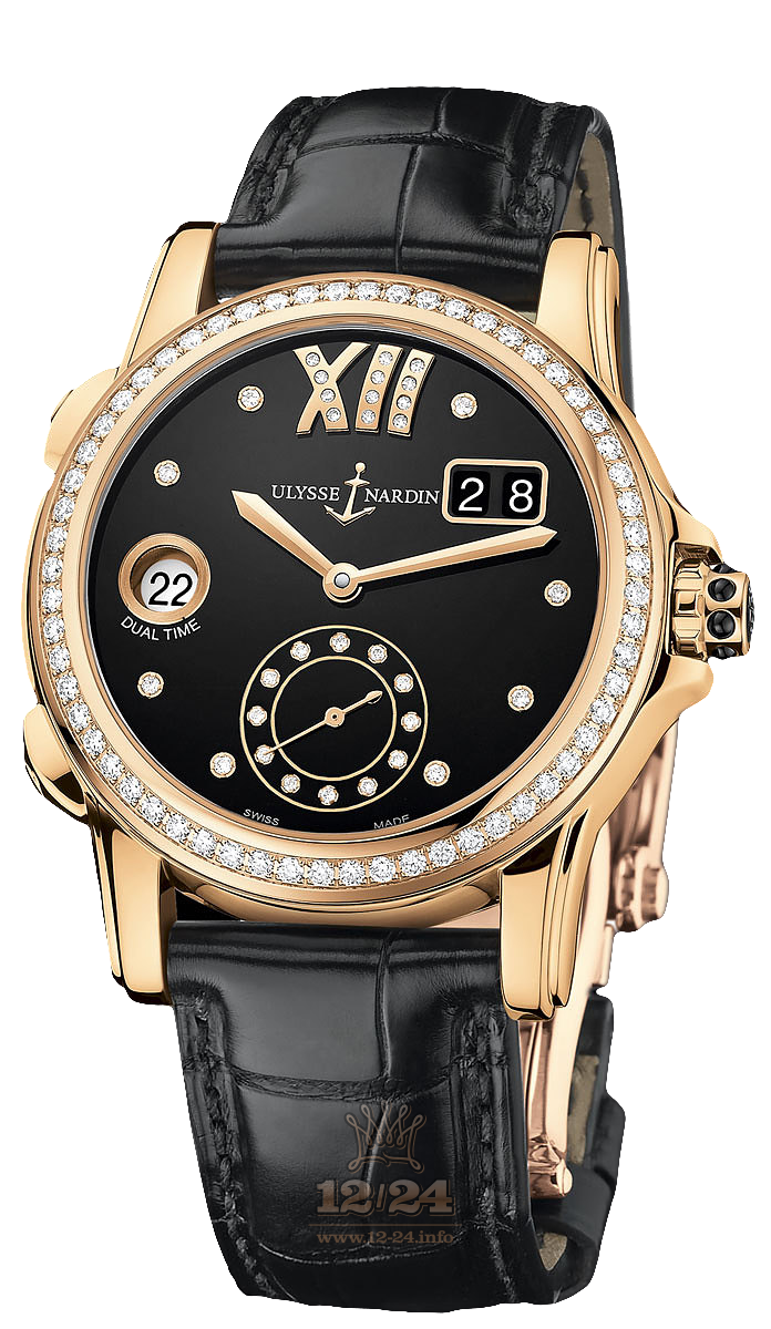 Ulysse Nardin Classic Watch 3346-222B/30-02 38 mm Pink gold Case Black Dial