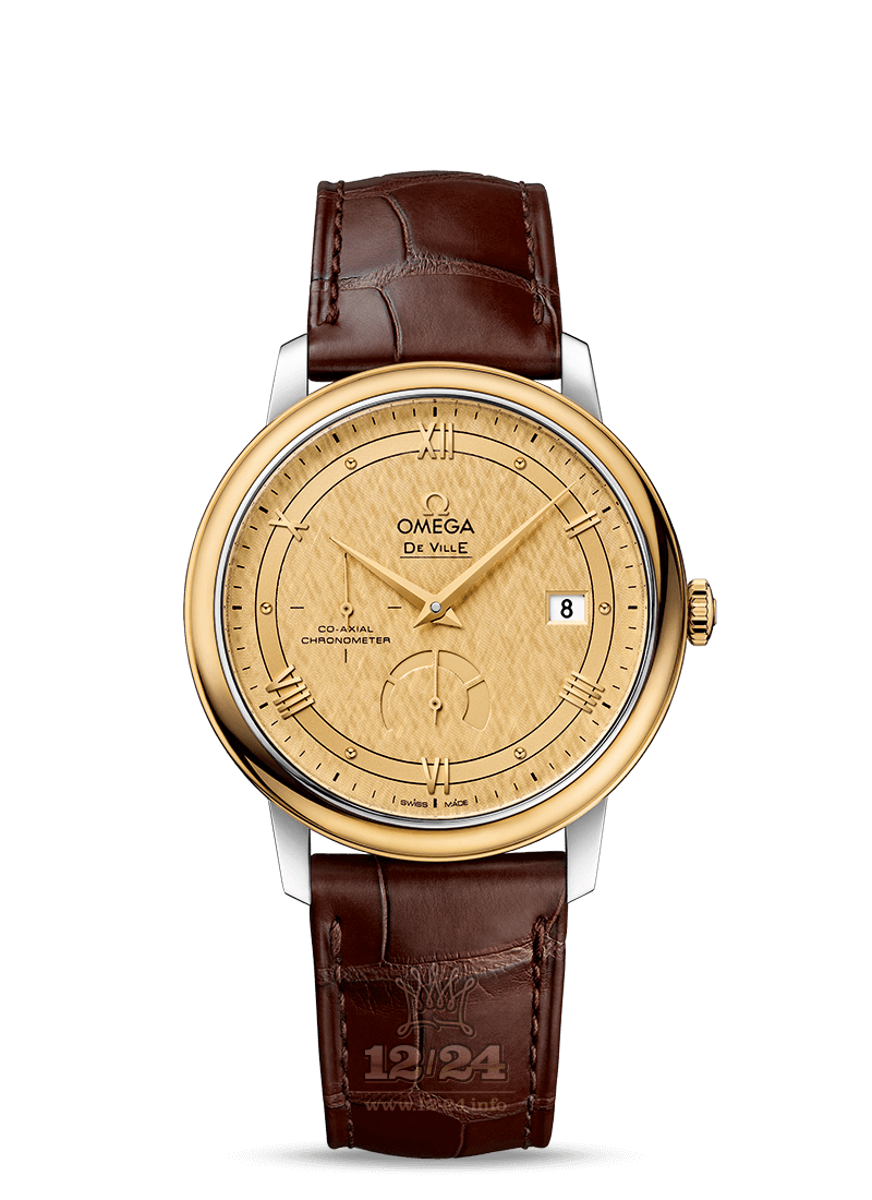 Omega Prestige Watch 424.23.40.21.08.001 40 mm Steel / Yellow gold Case Golden Dial