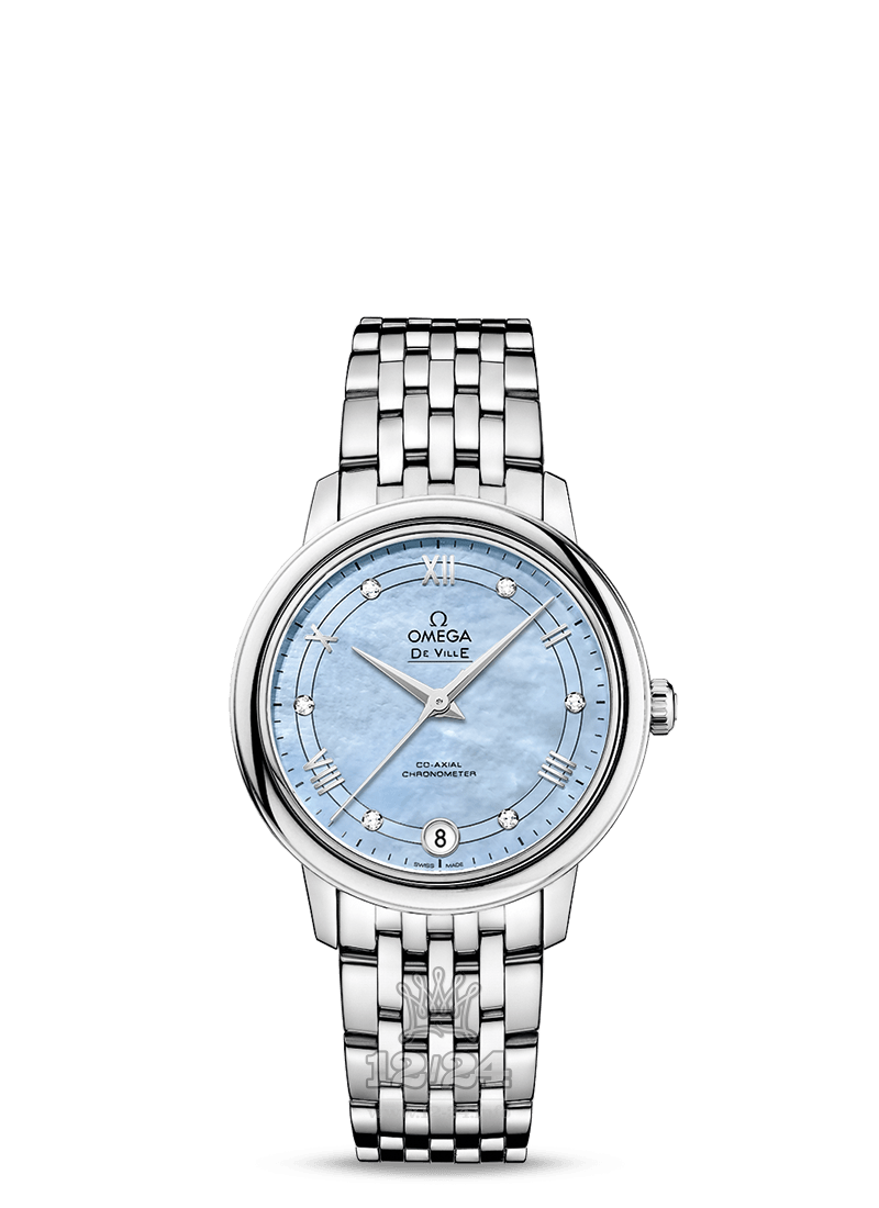 Omega Prestige Watch 424.10.33.20.57.001 33 mm Stainless steel Case Dark blue Dial