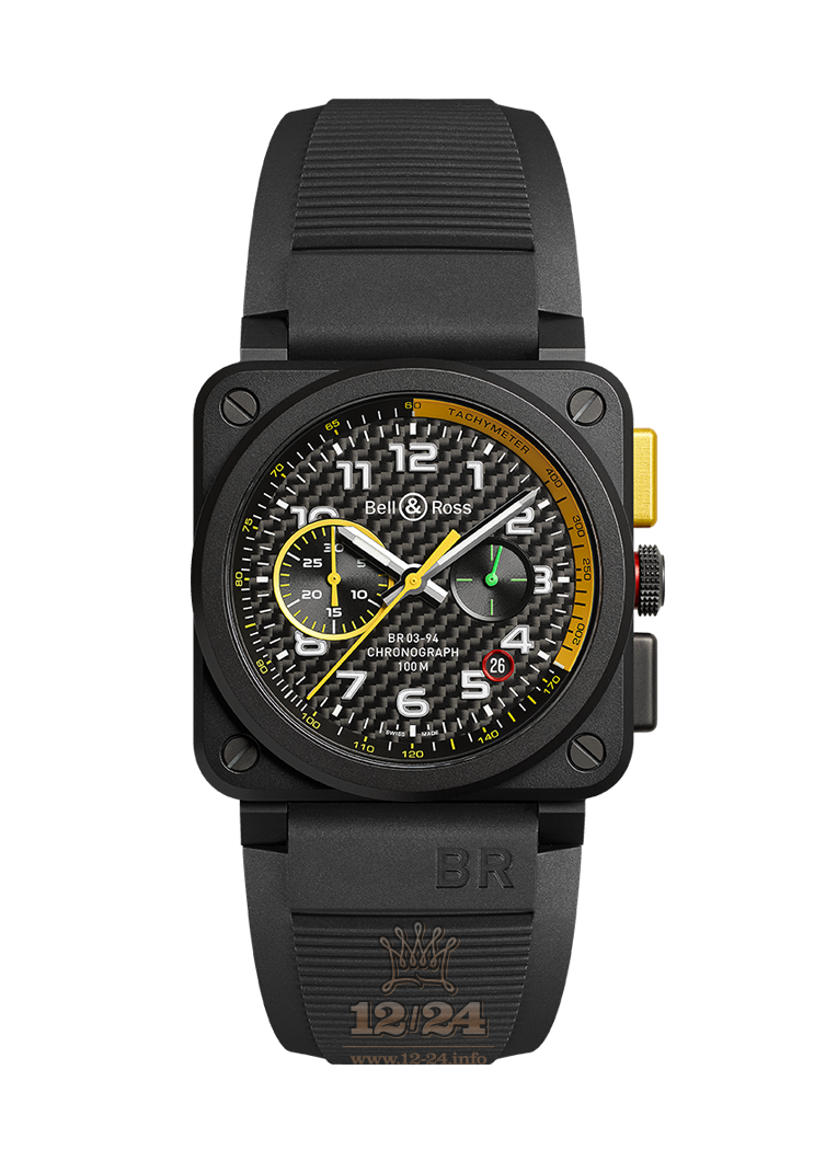 Bell & Ross Instruments Watch BR0394-RS17 42 mm Carbon Case Black Dial