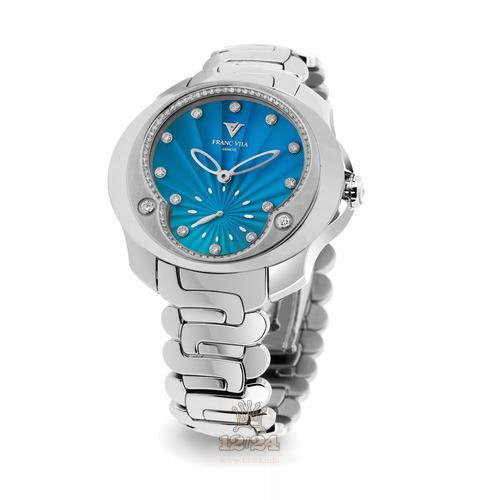 Franc Vila Tribute To Ladies Watch 80Q.SS.SL.BLE 41 mm Stainless steel Case Blue Dark blue Dial