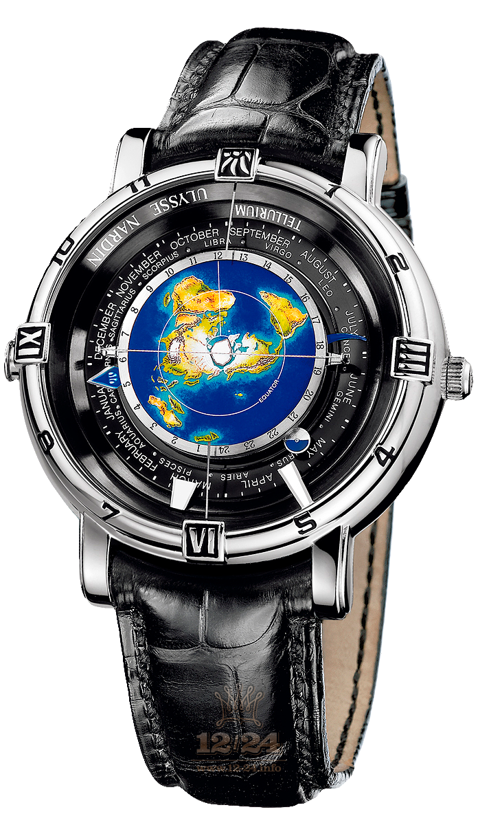 Ulysse Nardin Classic Watch 889-70 43 mm Platinum Case Black Dial