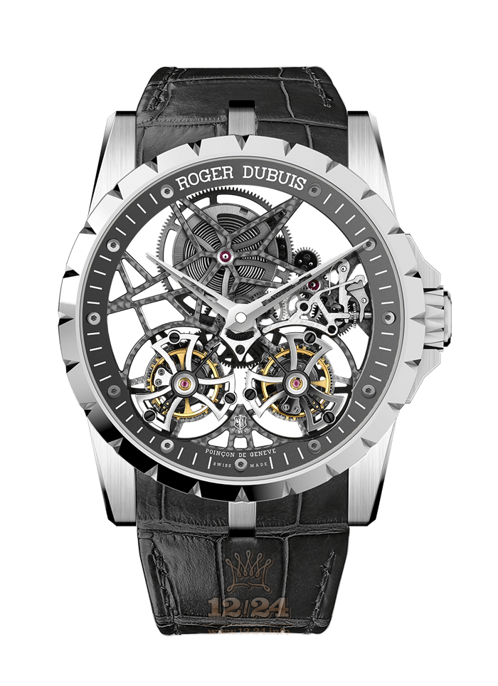 Roger Dubuis Excalibur Watch RDDBEX0396 45 mm White gold Case Gray Silver Dial