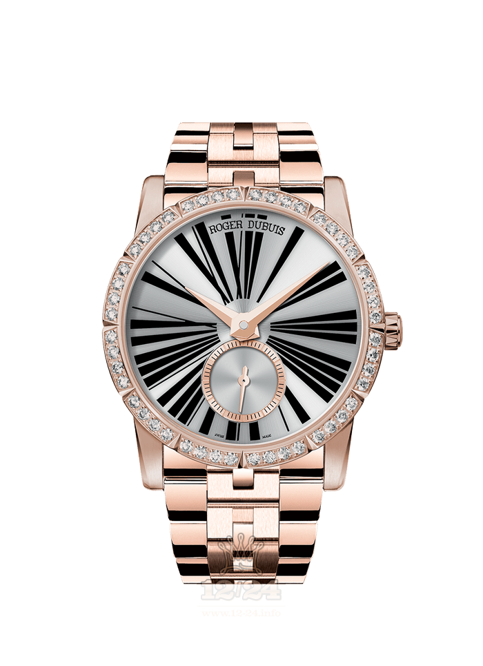 Roger Dubuis Excalibur Watch RDDBEX0455 36 mm Pink gold Case Silver Dial