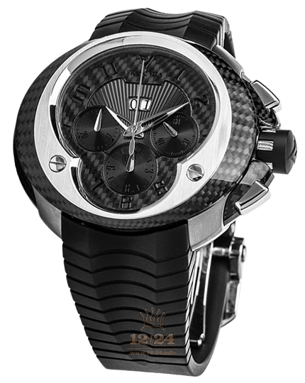 Franc Vila Cobra Watch 8E.TISS.200 Stainless steel Titanium Carbon Case Black Dial