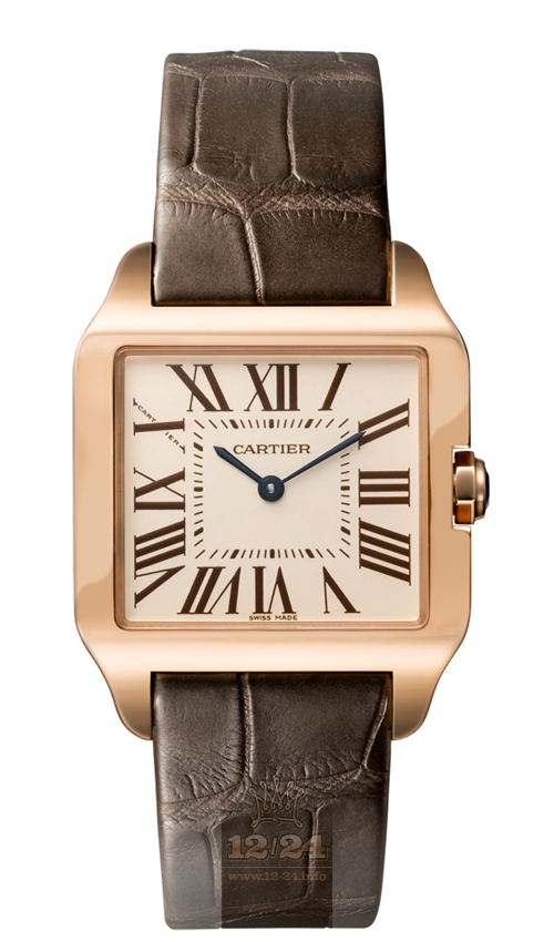 Cartier Santos de Cartier Watch W2009251 38 mm Pink gold Case Silver Pink Dial