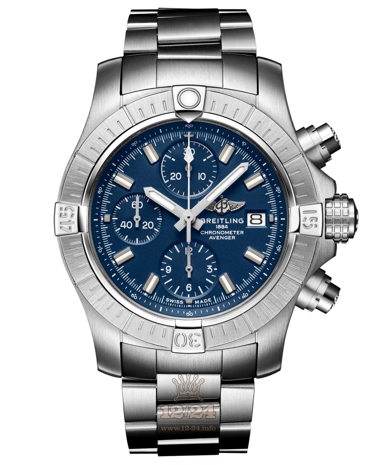 Breitling Avenger Watch A13385101C1A1 43 mm Stainless steel Case Dark blue Dial
