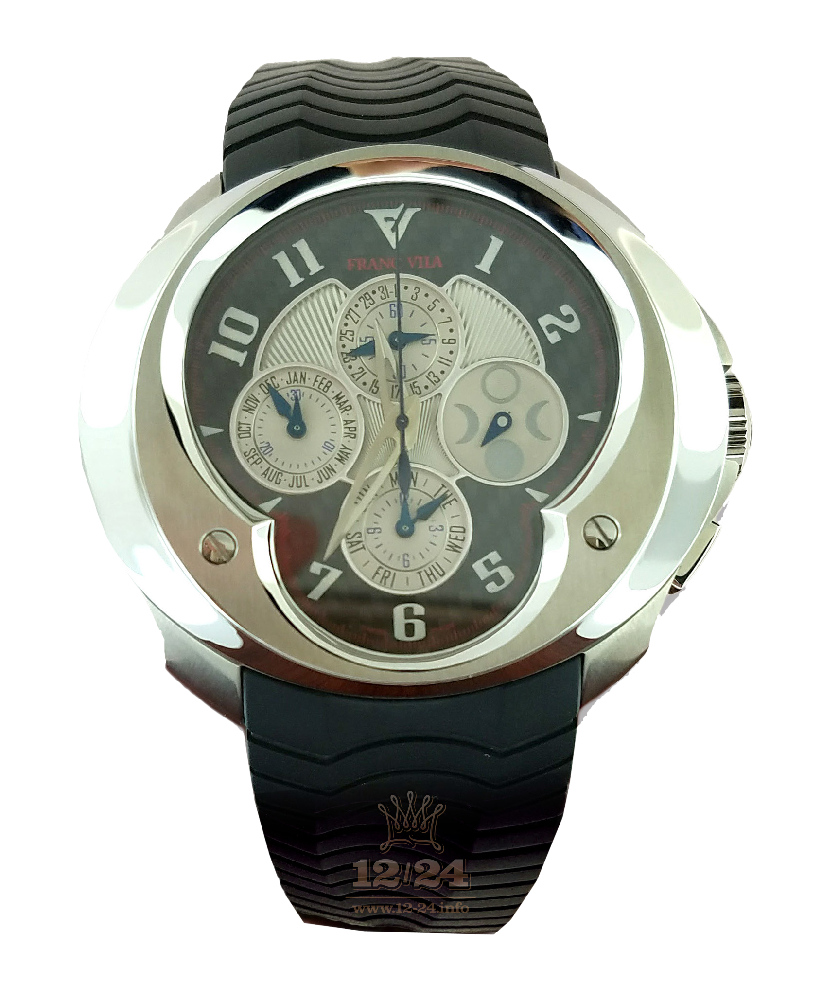 Franc Vila Cobra Watch 9.TISS.501 45 mm Stainless steel Case White Black Dial