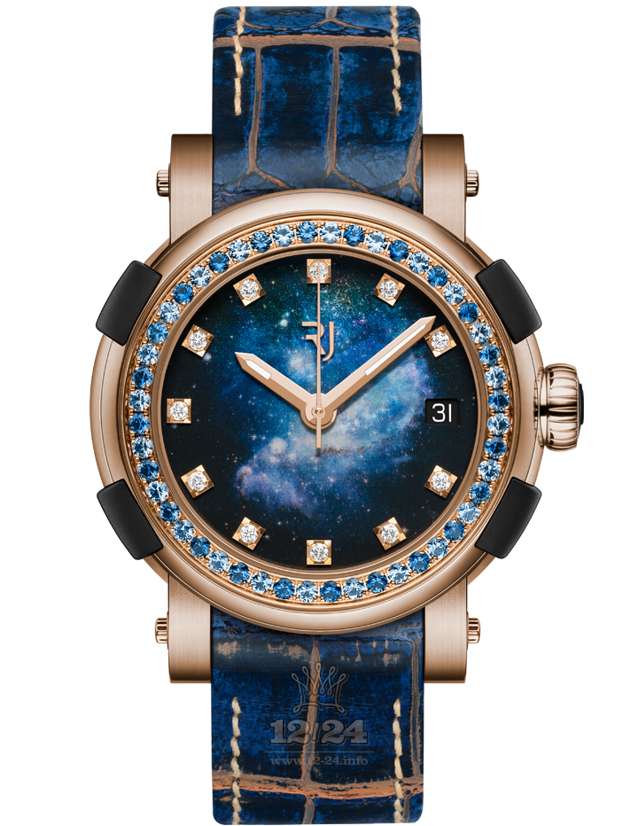 Romain Jerome Arraw Watch 1S39A.OOOR.6000.AR.1111.STB19 39 mm Red gold Case Dark blue Dial