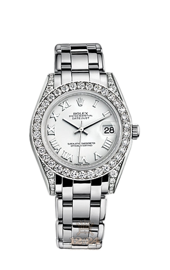 Rolex Pearlmaster Watch 81159-0014 34 mm White gold Case White Dial