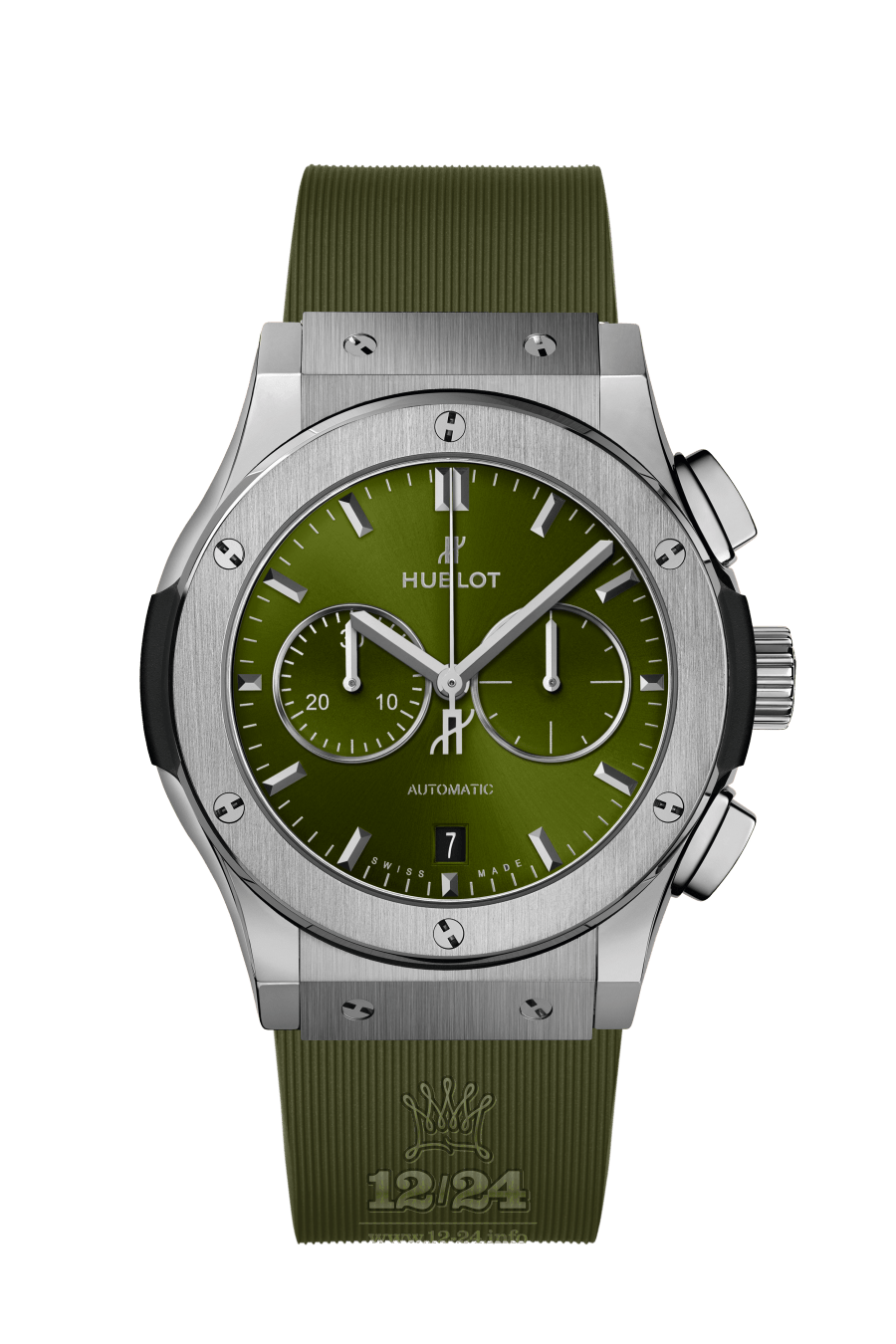 Hublot Classic Fusion Watch 541.NX.8970.RX 42 mm Titanium Case Green Dial