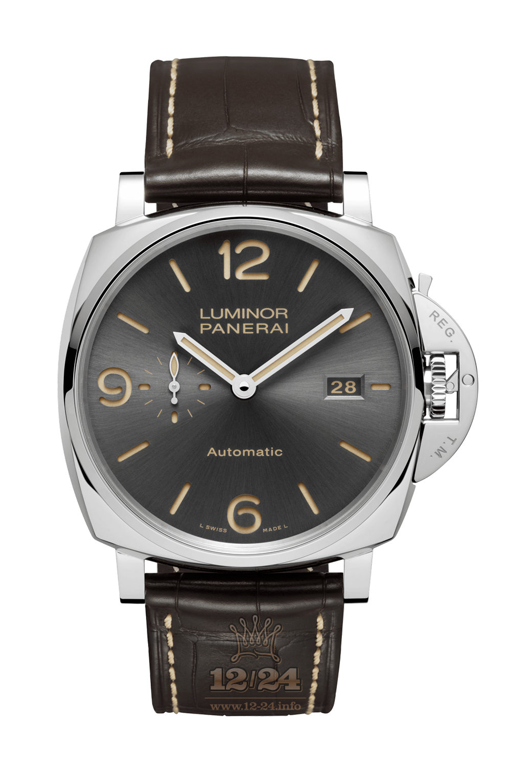 Panerai Luminor Due Watch PAM00943 45 mm Stainless steel Case Gray Dial