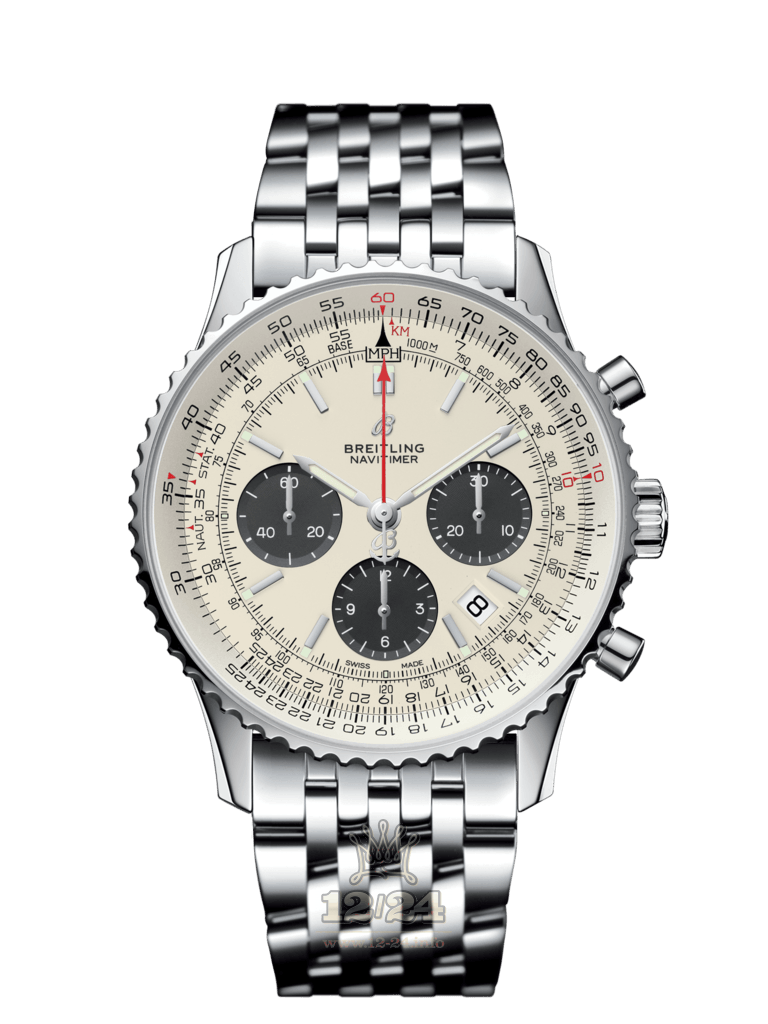 Breitling Navitimer Watch AB0121211G1A1 43 mm Stainless steel Case Beige Dial