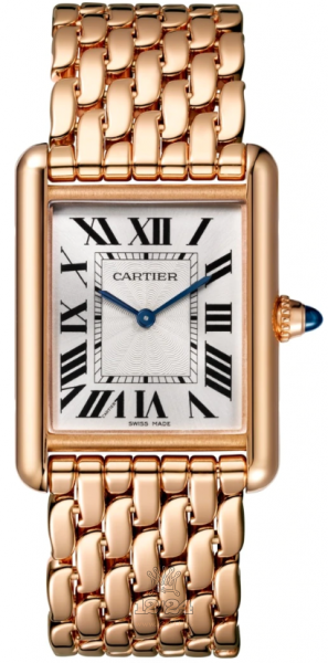 Cartier Tank Watch WGTA0024 34 mm Pink gold Case Silver Dial