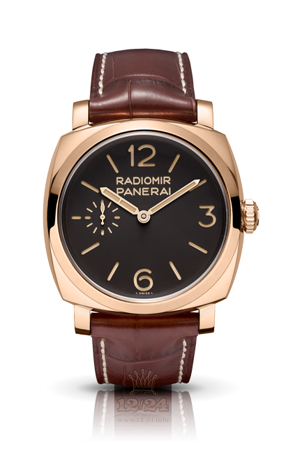 Panerai 2012 Watch PAM00398 47 mm Red gold Case Brown (chocolate) Dial