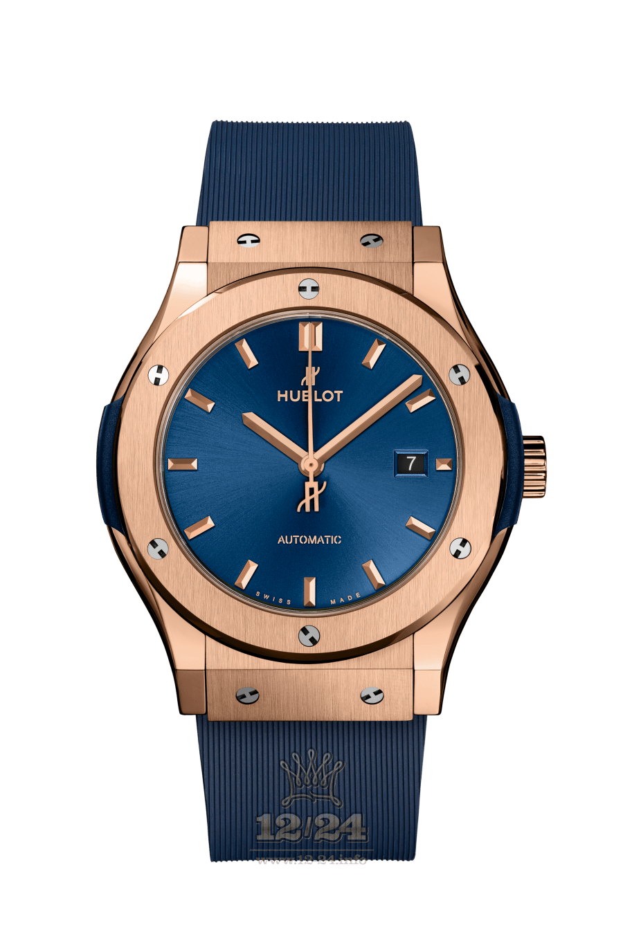 Hublot Classic Fusion Watch 542.OX.7180.RX 42 mm Pink gold Case Dark blue Dial