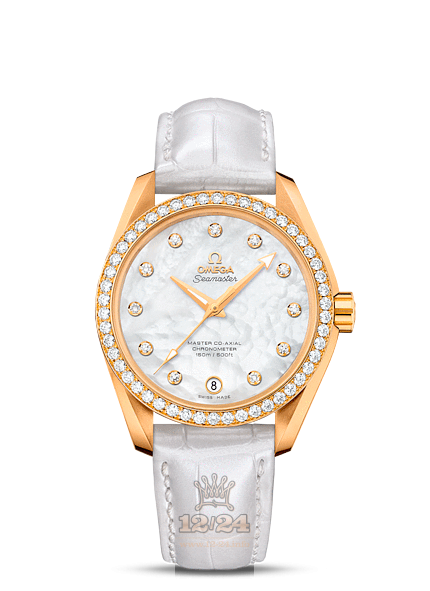 Omega Aqua Terra 150 M Watch 231.58.39.21.55.002 38 mm Yellow gold Case White Dial