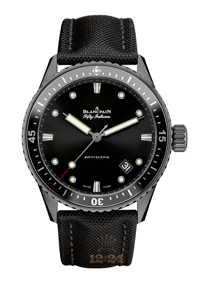 Blancpain Fifty Fathoms Watch 5000-0130-B52 A 44 mm Ceramics Case Black Dial