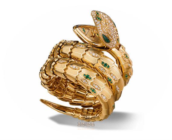 Bvlgari Serpenti Watch 101999 SP40D1GD2D1E.2T 40 mm Yellow gold Case Golden Dial