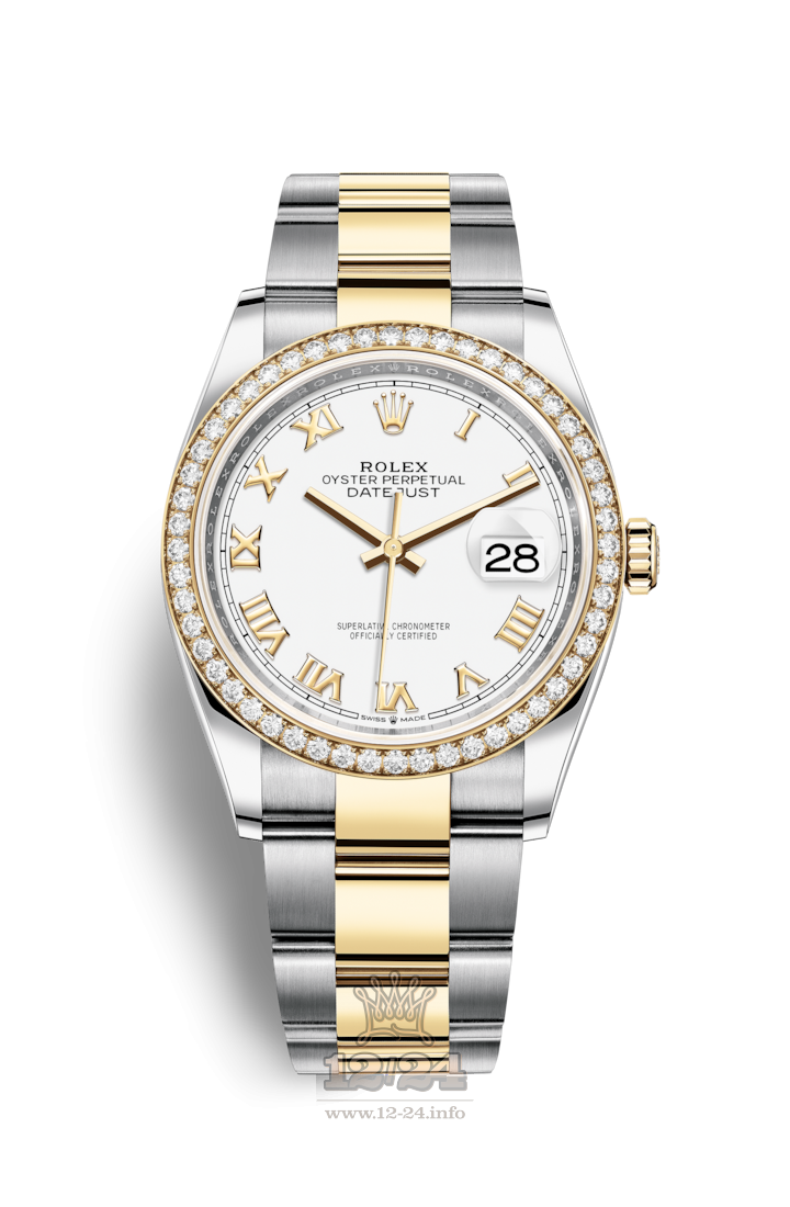 Rolex Datejust Watch 126283rbr-0016 36 mm Steel / Yellow gold Case White Dial