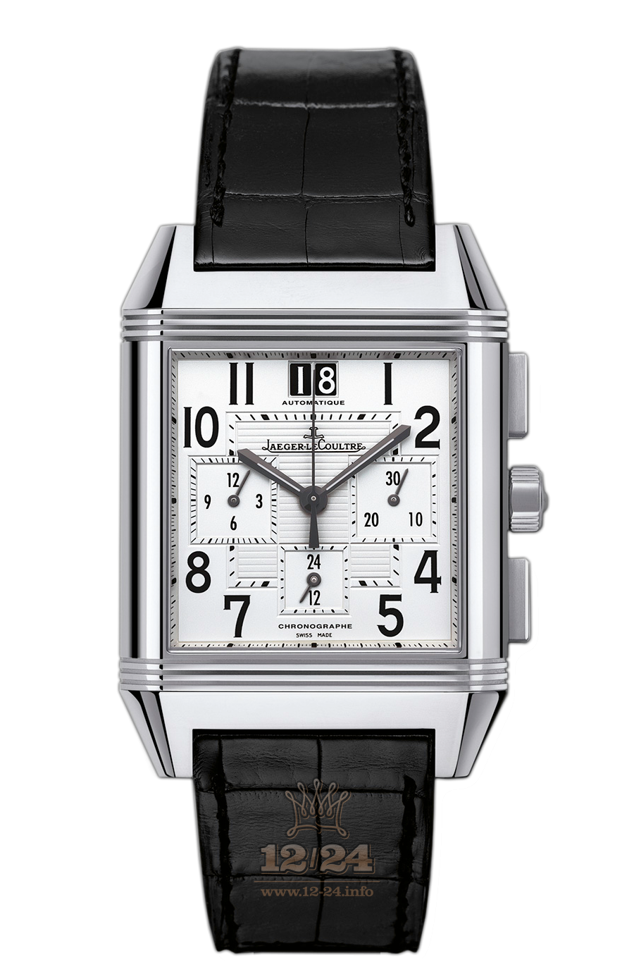 Jaeger-LeCoultre Reverso Squadra Watch 7018420 51 mm Stainless steel Case White Silver Dial