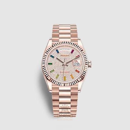 Rolex Day-Date Watch 128235-0039 36 mm Pink gold Case