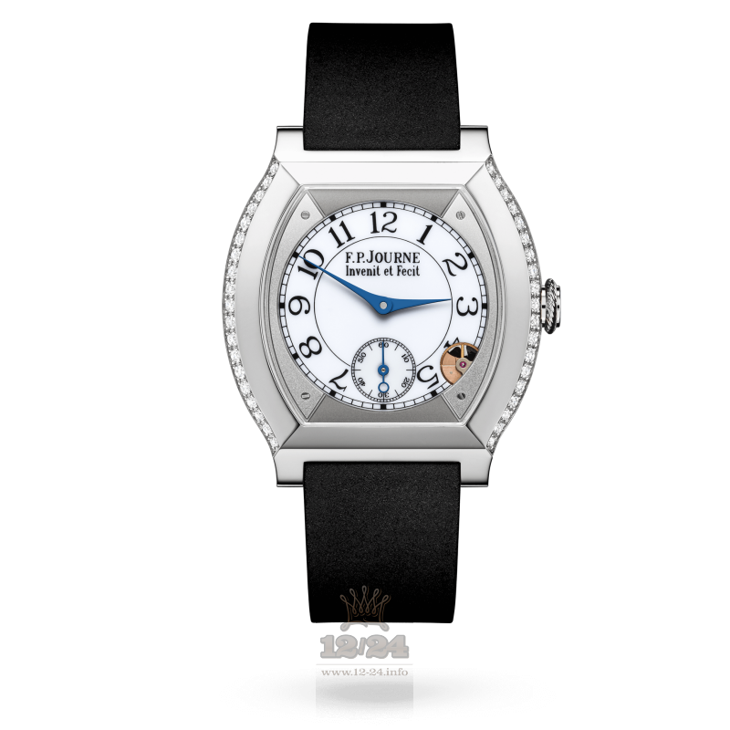 F.P.Journe Elegante Watch 40 mm titanium 2 rows diamonds 40 mm Titanium Case White Dial