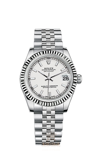 Rolex Datejust Watch 178274-0008 31 mm Steel / White gold Case White Dial