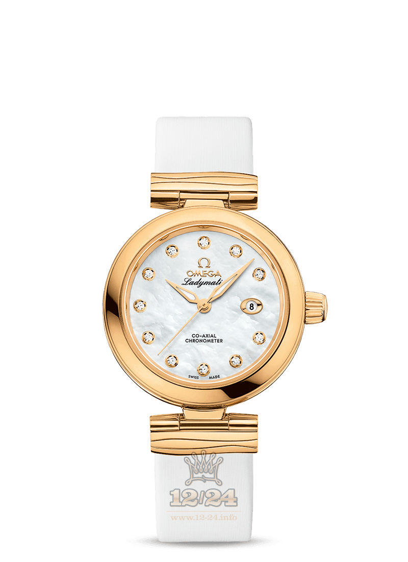Omega Ladymatic Watch 425.62.34.20.55.003 34 mm Yellow gold Case White Dial