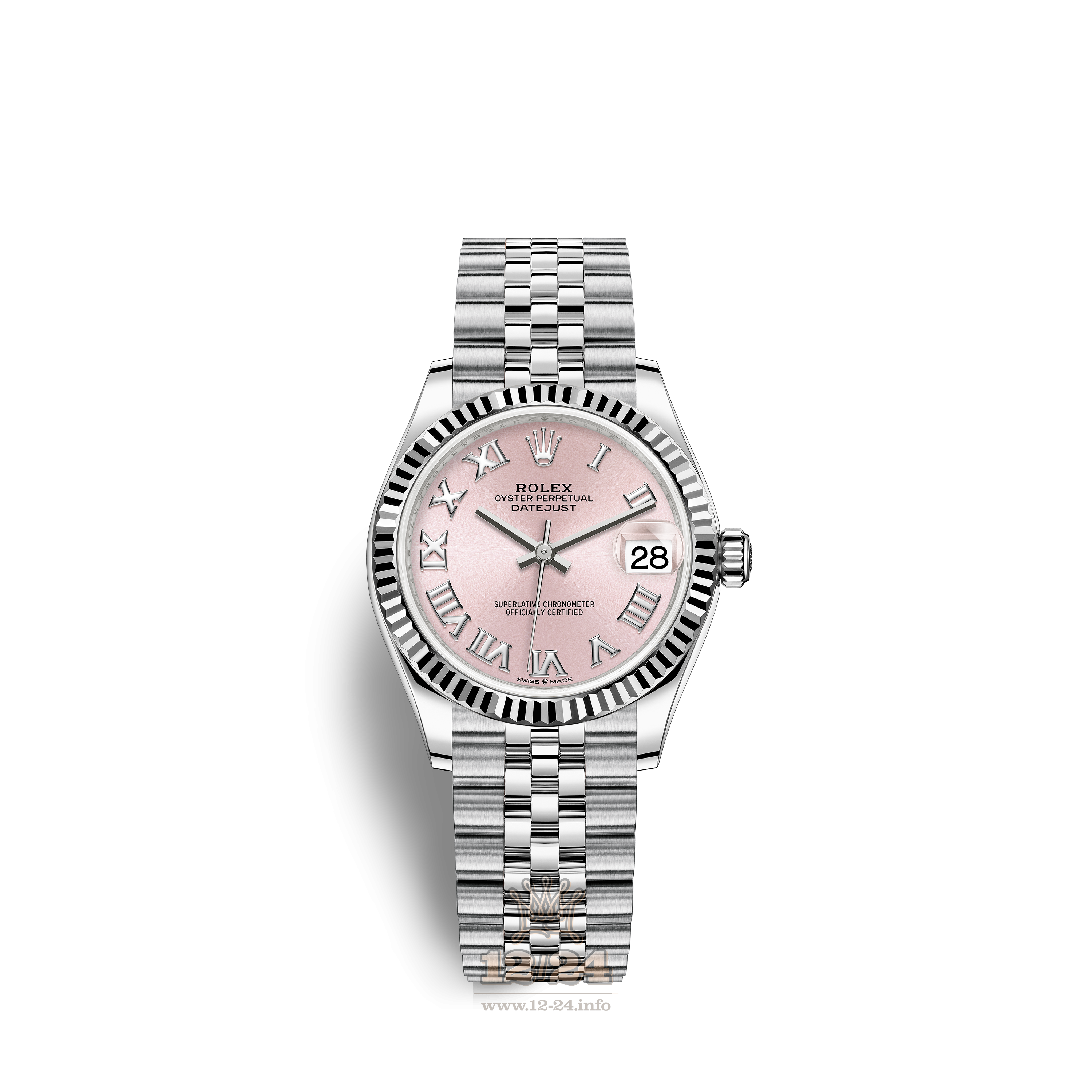 Rolex Datejust Watch 278274-0020 31 mm Stainless steel White gold Case Pink Dial