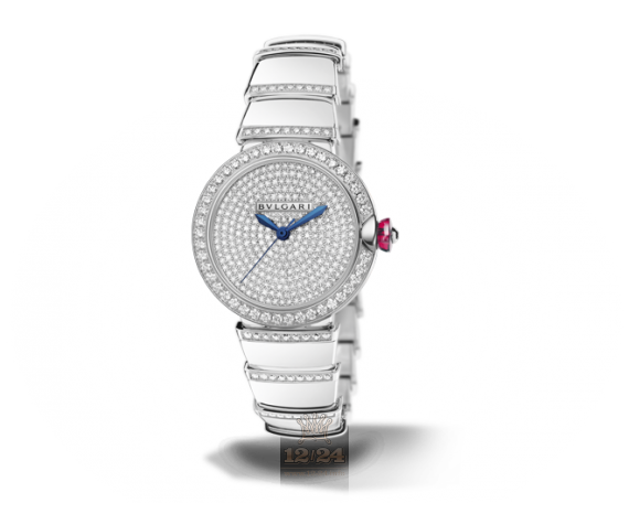 Bvlgari Lvcea Watch 102380 LUW33D2GDGD1 33 mm White gold Case Silver Dial