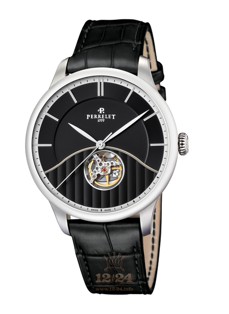 Perrelet First Class Watch A1087/A 42 mm Stainless steel Case Black Dial
