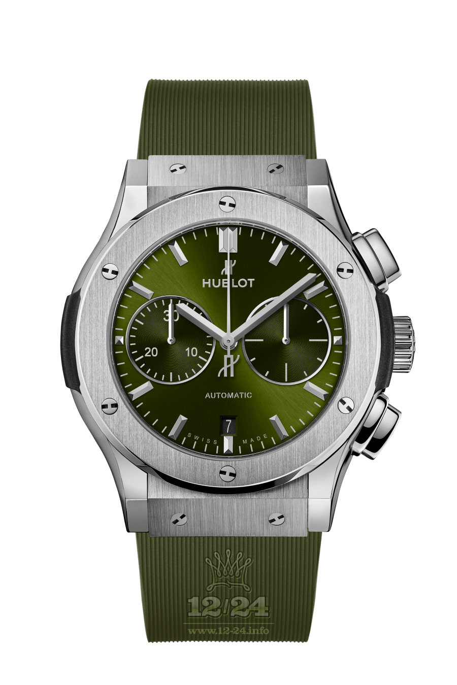 Hublot Classic Fusion Watch 521.NX.8970.RX 45 mm Titanium Case Green Dial