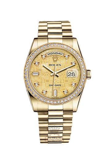 Rolex Day-Date Watch 118348-0037 36 mm Yellow gold Case Golden Dial