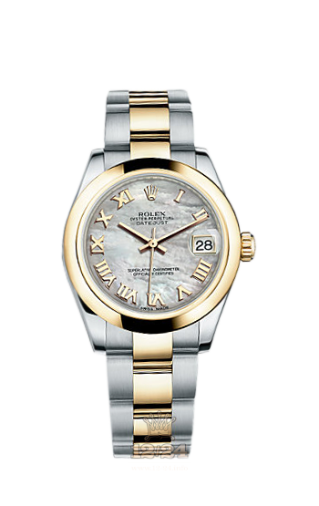 Rolex Lady-Datejust Watch 178243-0005 31 mm Steel / Yellow gold Case White Dial