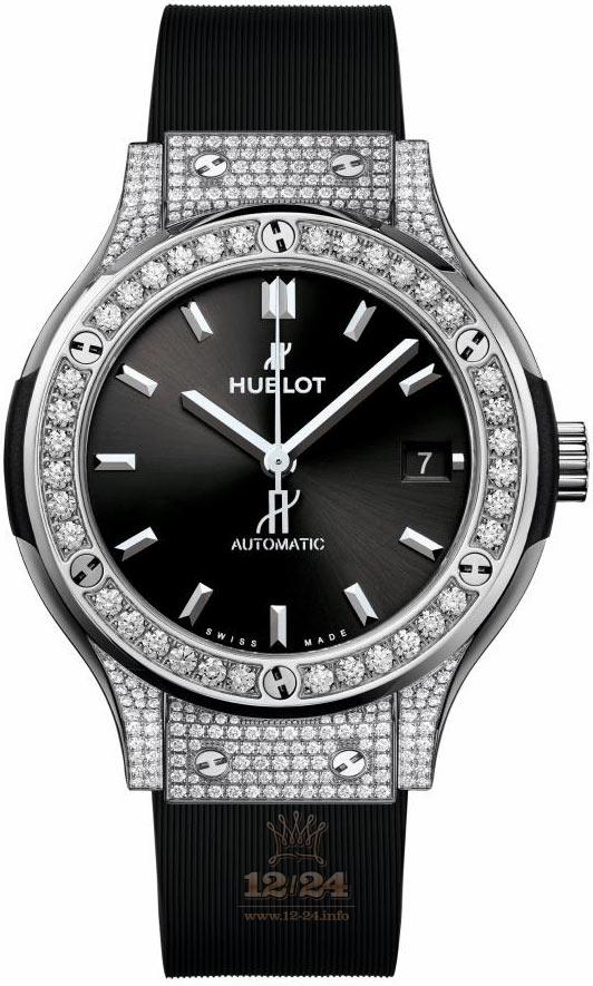 Hublot Classic Fusion Watch 565.NX.1470.RX.1604 38 mm Titanium Case Black Dial