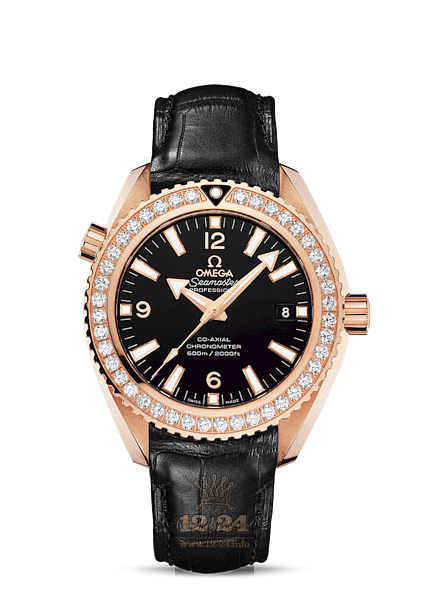 Omega Planet Ocean 600 M Watch 232.58.42.21.01.001 42 mm Pink gold Case Black Dial