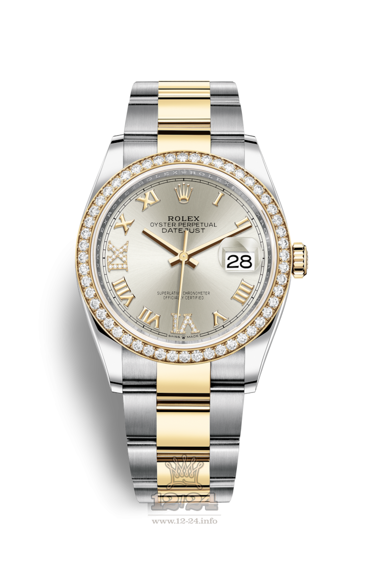 Rolex Datejust Watch 126283rbr-0018 36 mm Steel / Yellow gold Case Silver Dial
