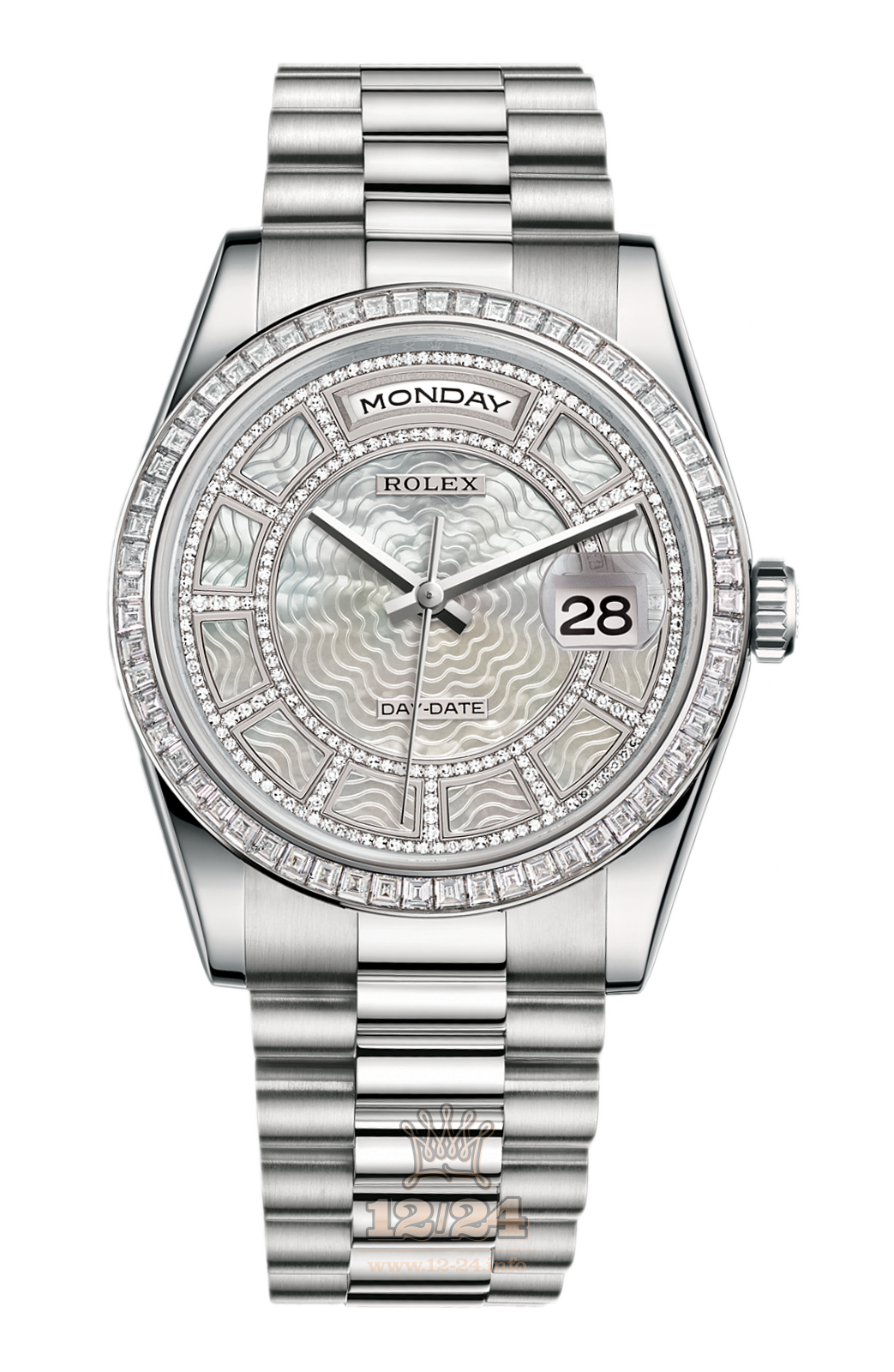 Rolex Day-Date Watch 118399br-0061 36 mm White gold Case White Dial